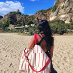 Saco de Praia Riscas Encarnado