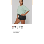 Sweatshirt (crop)de manga curta Senhora Aqua - Image 5