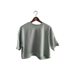 Sweatshirt (crop)de manga curta Senhora Aqua
