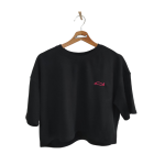Sweatshirt (crop)de manga curta Senhora Preto - Image 2